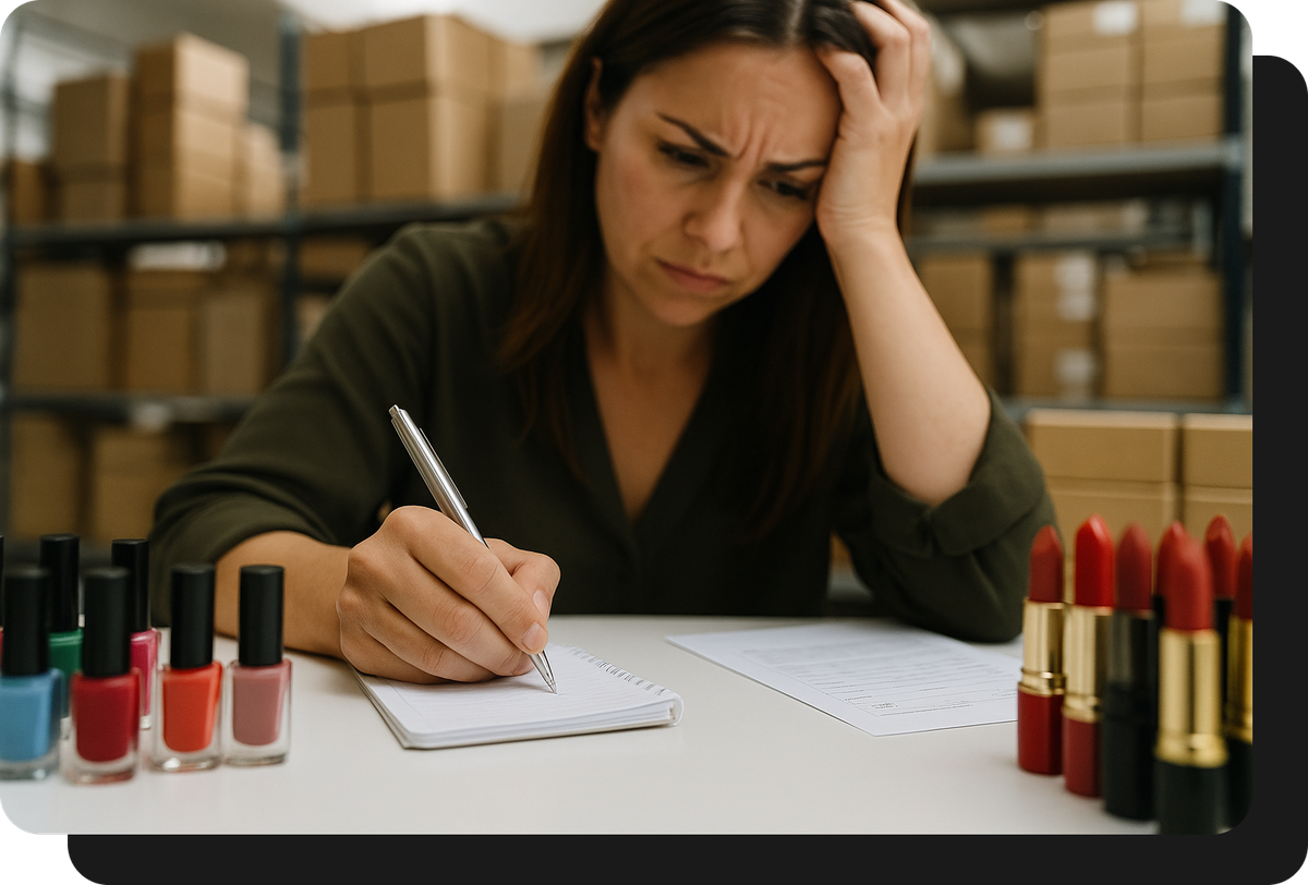 Mayorista de cosmetica tomando pedidos a mano sin ventasxmayor.com.py