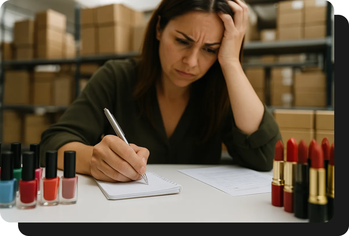 Mayorista de cosmetica tomando pedidos a mano sin ventasxmayor.com.py