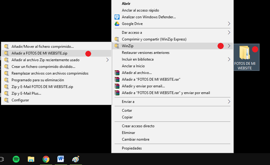 Paso 4: Generar archivo ZIP
