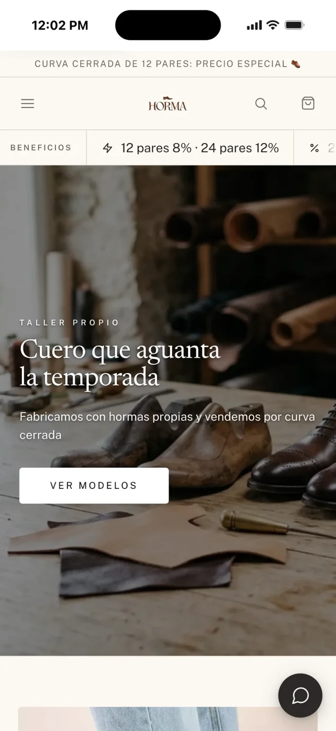 La tienda mayorista de calzado en el celular